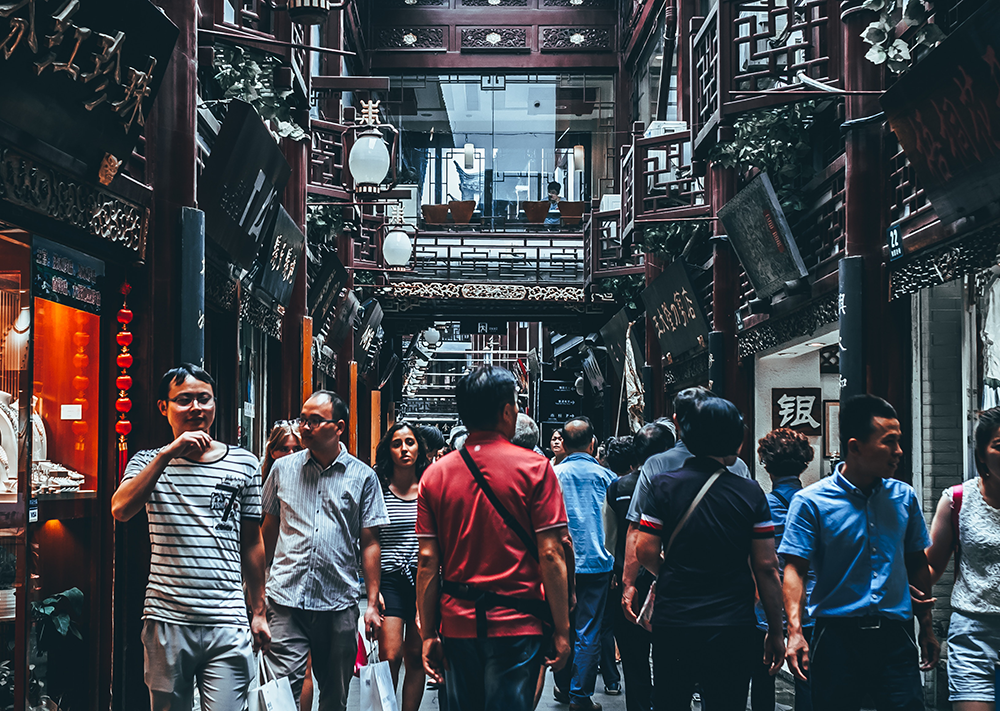 Chinese consumers in shanghai